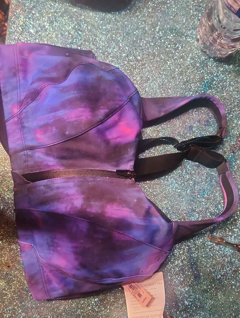 Victoria's Secret Purple Tie-Dye Zip-Front Tote